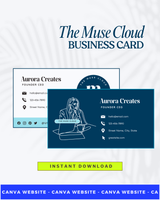 The Muse Cloud Canva Business Card Template | Premium Modern & Minimal Design