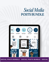 The Muse Cloud Canva Bundle | 30 Social Posts + 30 Instagram Highlights