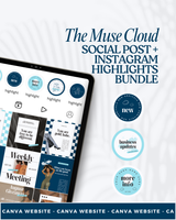 The Muse Cloud Canva Bundle | 30 Social Posts + 30 Instagram Highlights