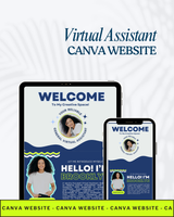 Virtual Assistant Canva Website Template | Editable & Mobile-Friendly VA Portfolio